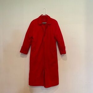 Eddie Bauer Red Jacket Goose Down Women's Medium Trench Puffer